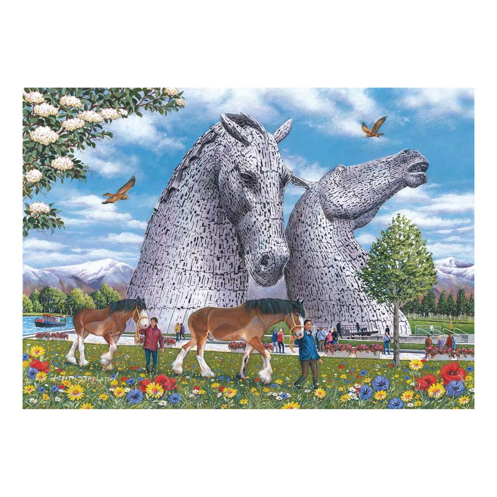 The House of Puzzles The Kelpies Big 500 Piece Jigsaw Puzzle