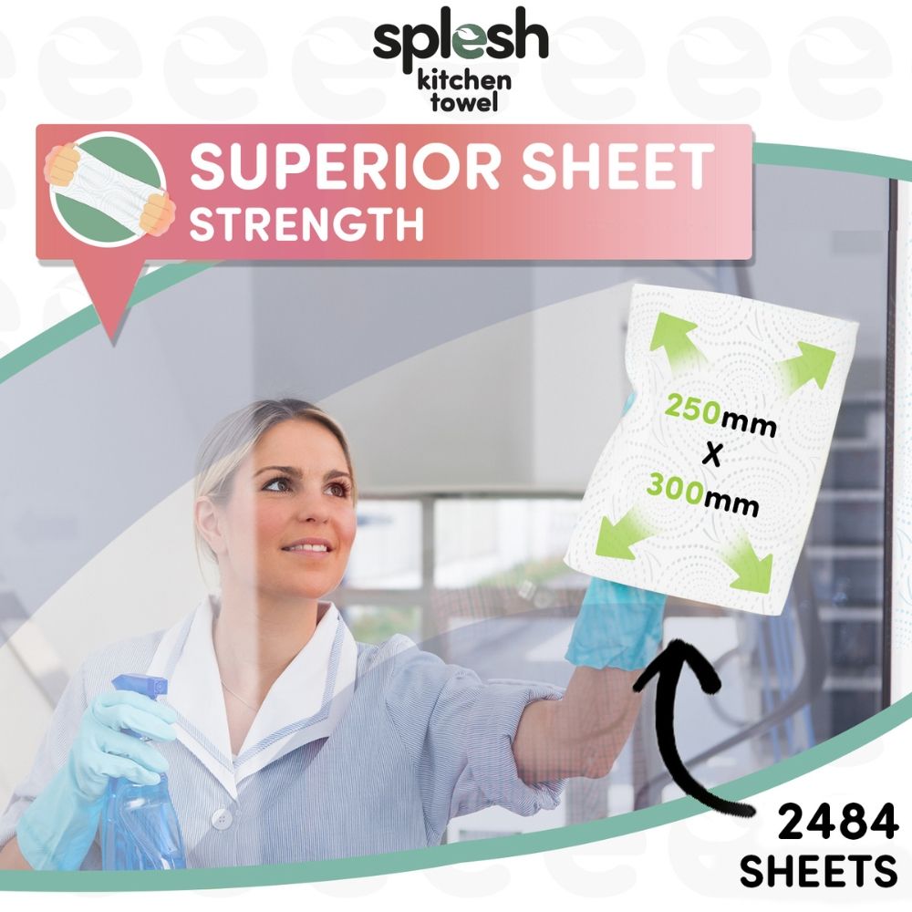 Kitchen Towel Rolls, Spirits Of Terra – 3-ply Ultra Absorbent Xl | Set of 36 | White