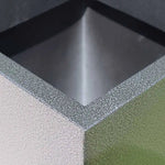 Zinc Galvanised Tall Square Planter | 40cm x 40cm x 100cm | Silver Black
