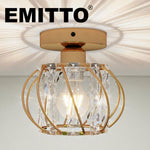 Emitto Crystal Ceiling Light Semi Flush Mount Chandelier Modern Hallway