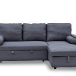 Manhattan 3 Seat Corner Sofa Bed Set - Left Or Right | Grey