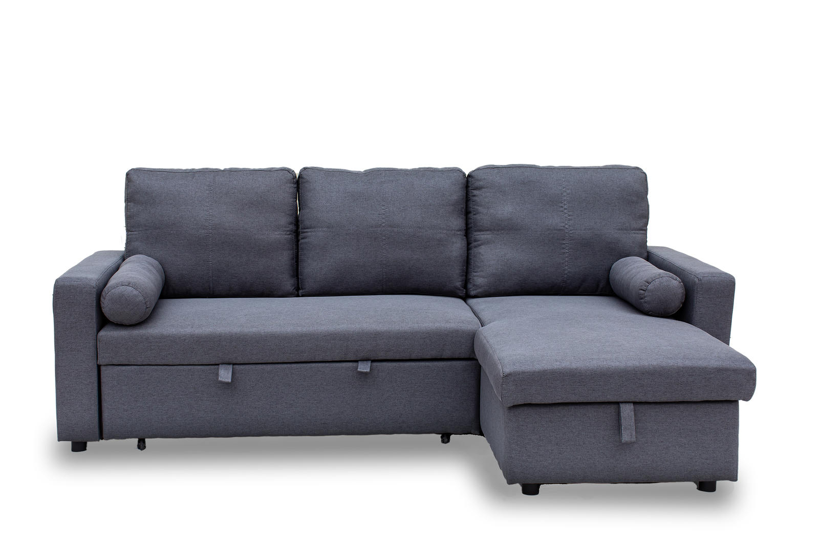 Manhattan 3 Seat Corner Sofa Bed Set - Left Or Right | Grey