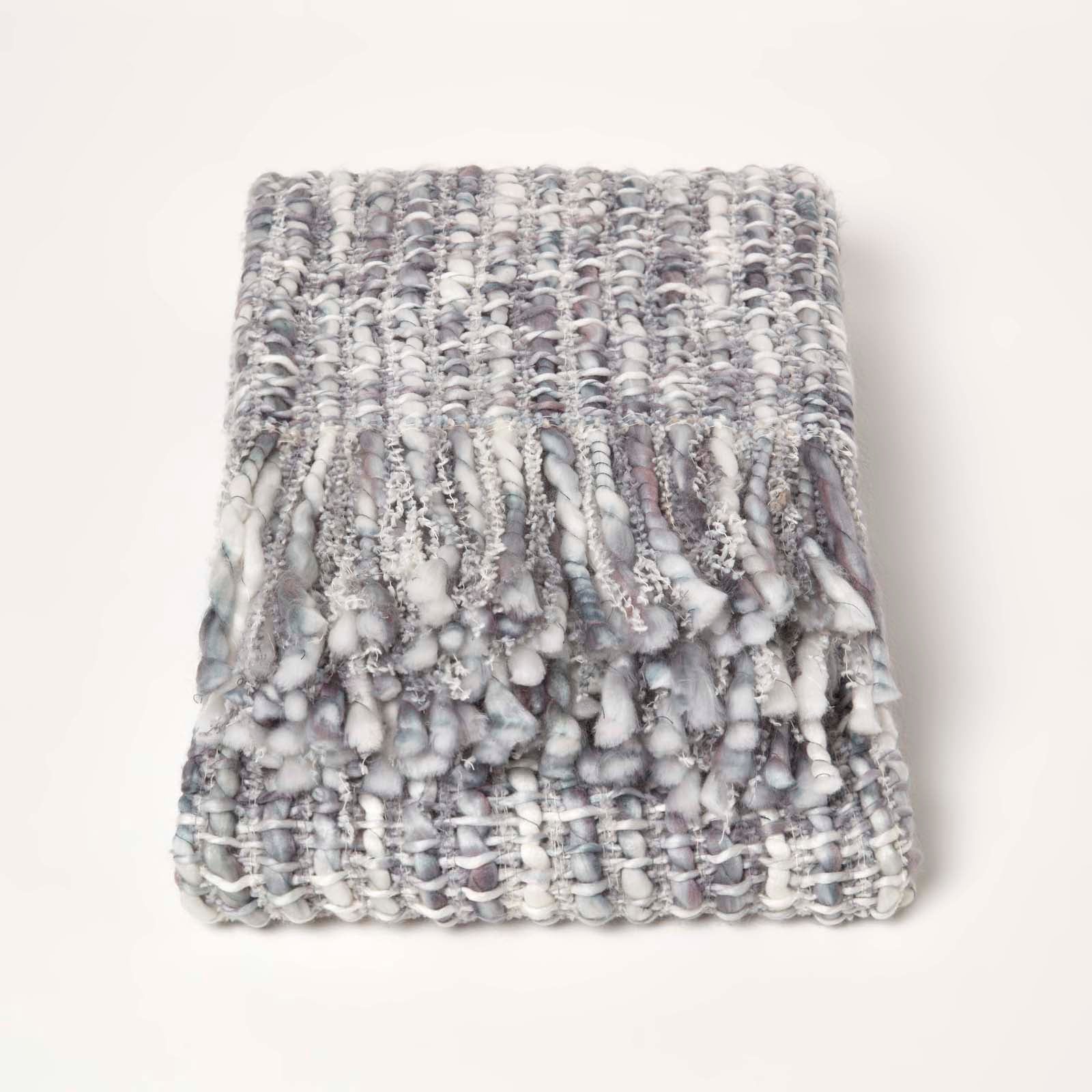 Ophelia Soft Throw With Tassels | 125cm x 150cm | Grey