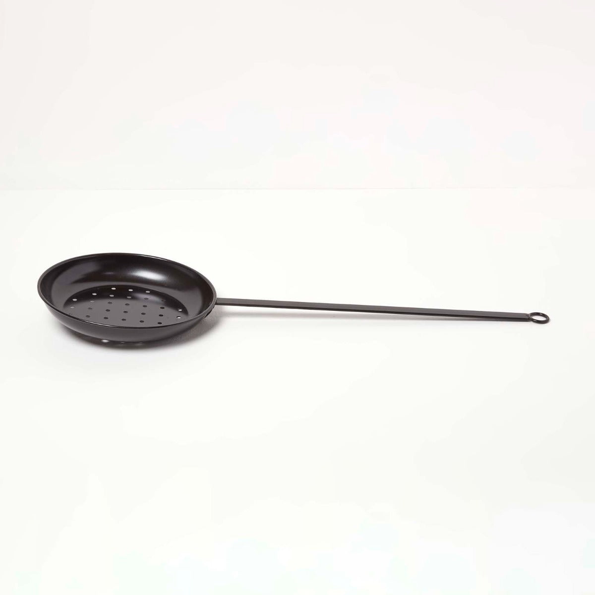 HOMESCAPES Carbon Steel Chestnut Roasting Pan