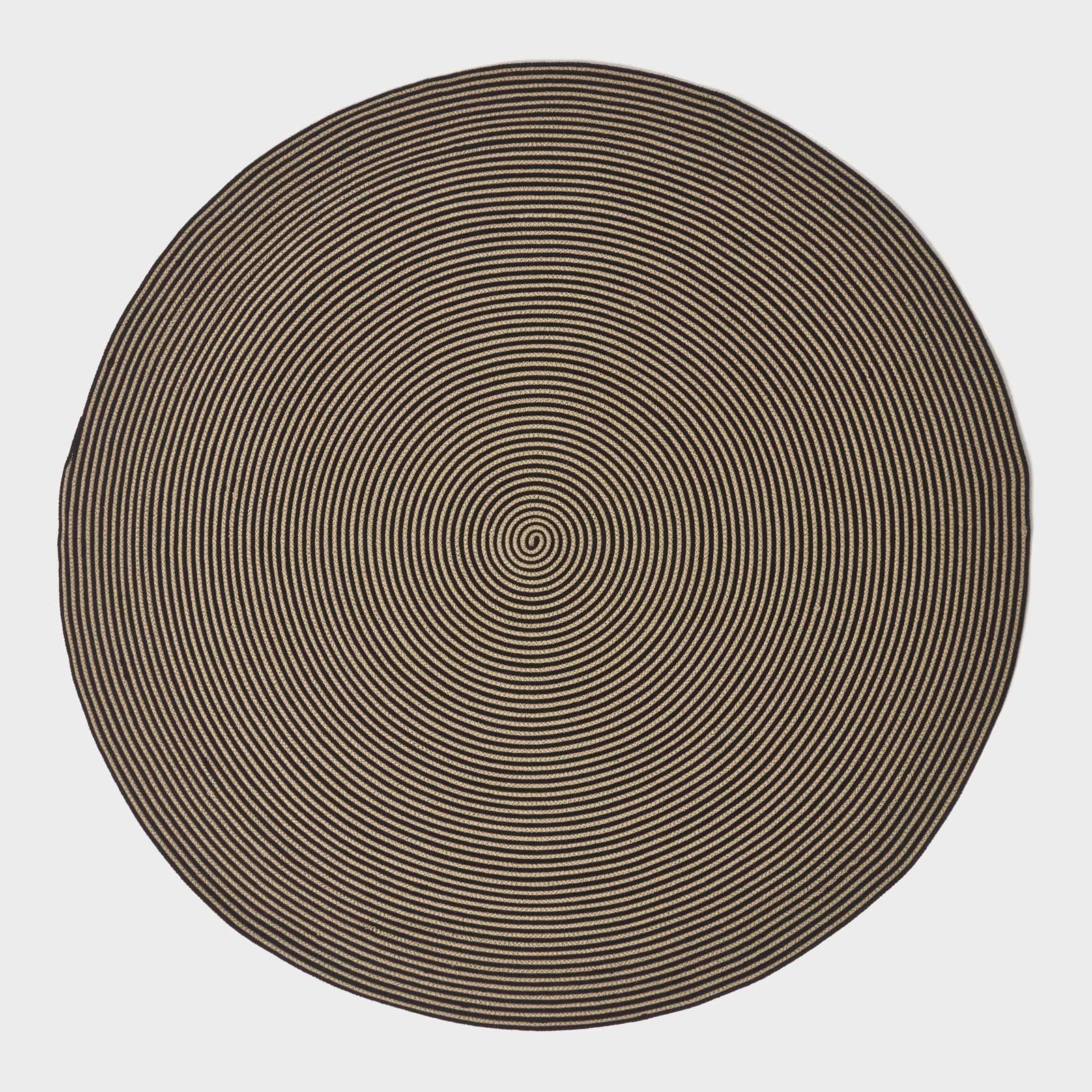 Handmade Woven Spiral Braided Rug | 150cm | Linen