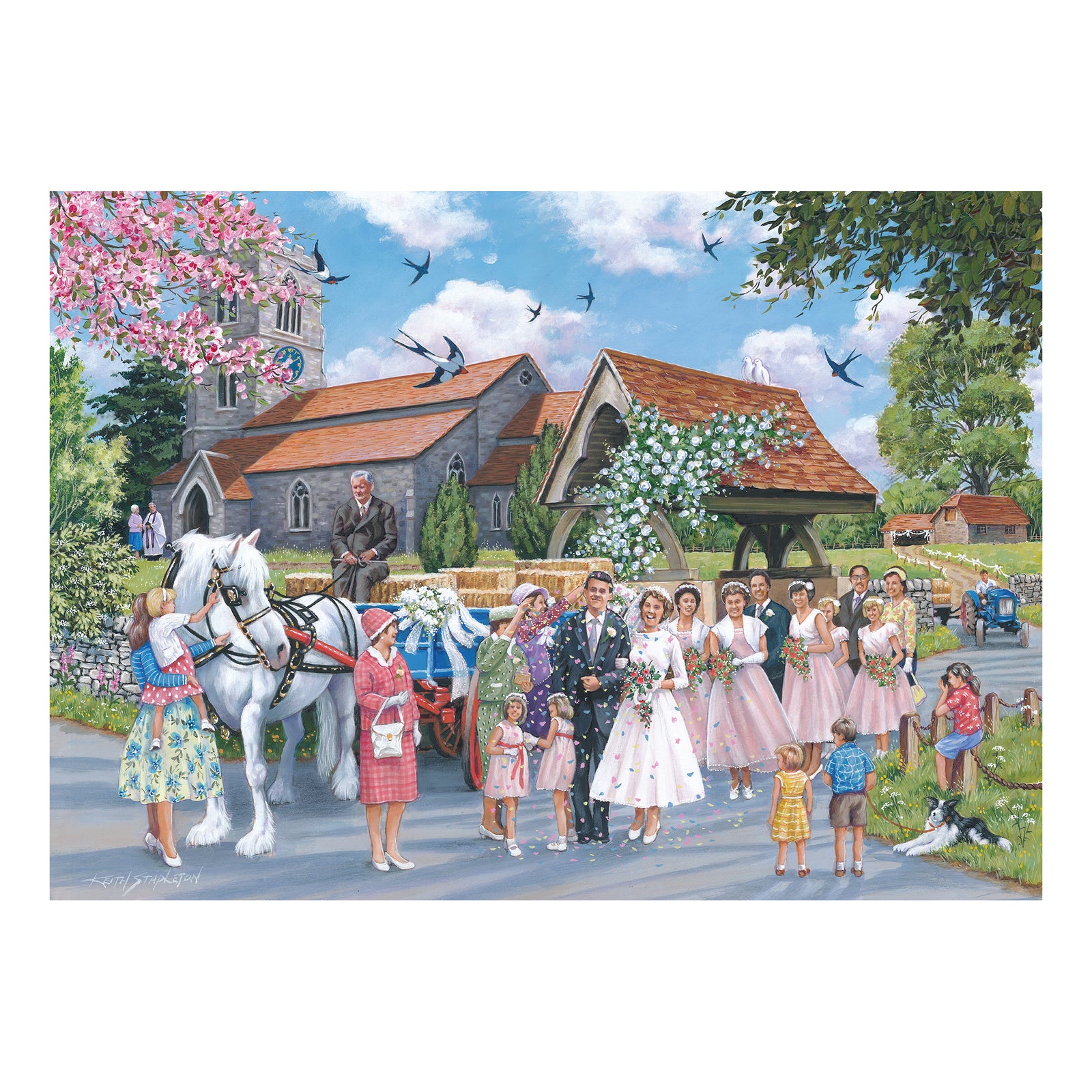 Country Wedding Jigsaw - 1000 Piece Jigsaw Puzzle For Adults