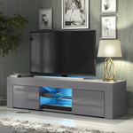 Loom Tv Unit 130cm With Led Lights | Dark Grey