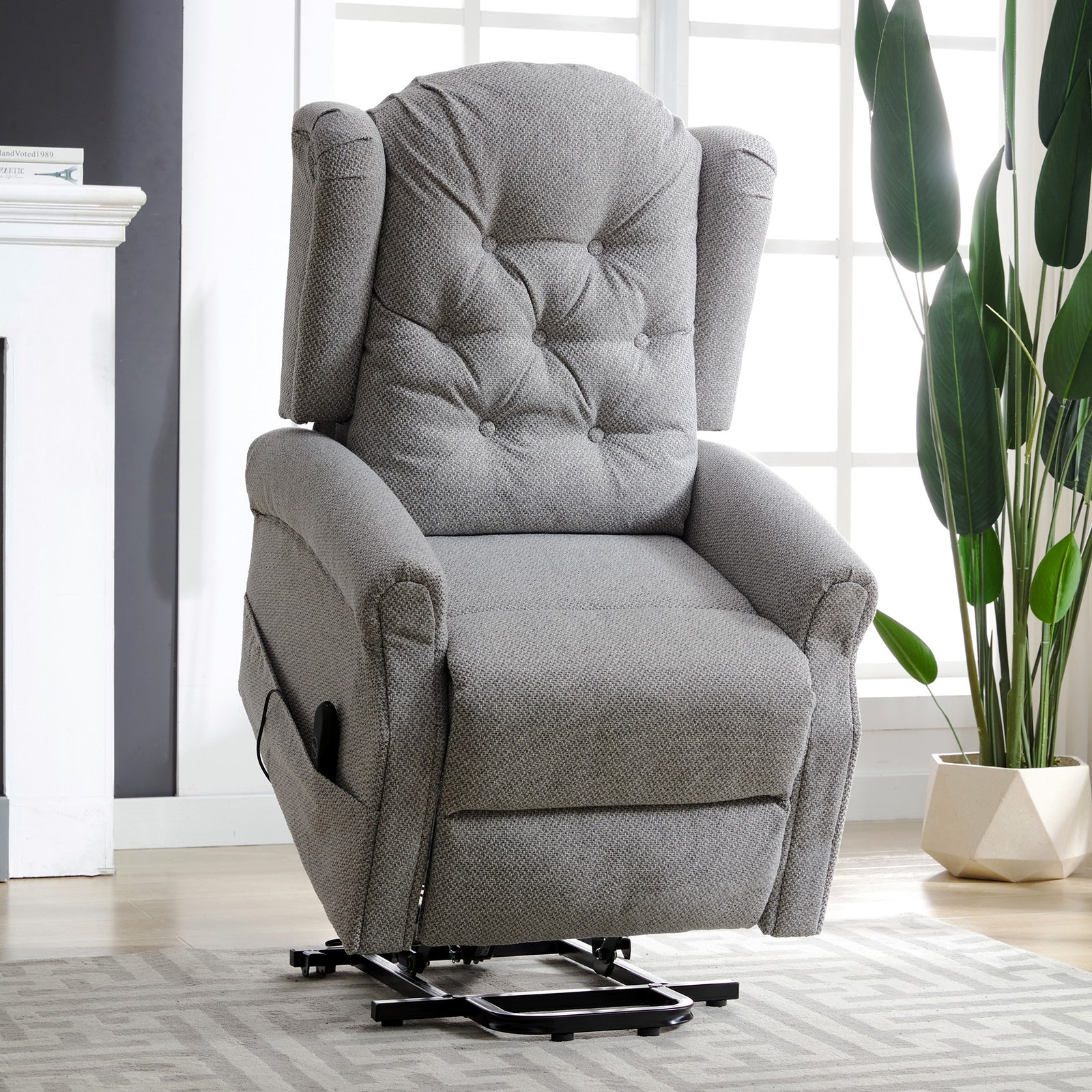 Crawley Electric Riser Recliner With Massage And Heat | Grey