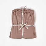 Organic Cotton Duvet Cover Set 400 Tc | Single | Brown