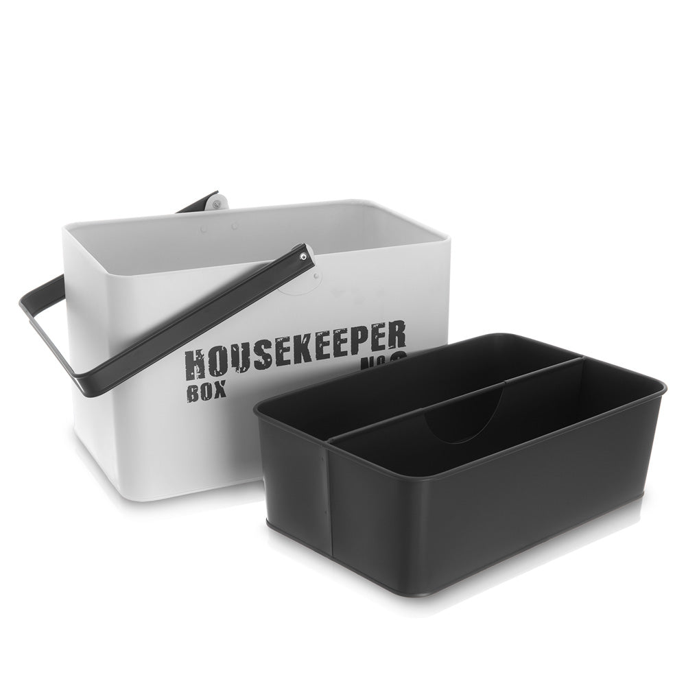 Livivo Metal Housekeeping Cleaning Caddy With Removable Organiser Tray