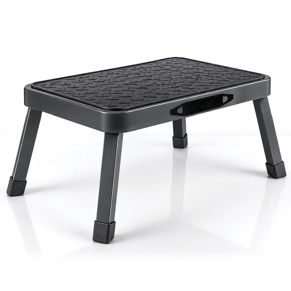 Folding Step Stool Premium, Heavy-duty Steel Home Diy Step Stool 150kg Capacity | Grey