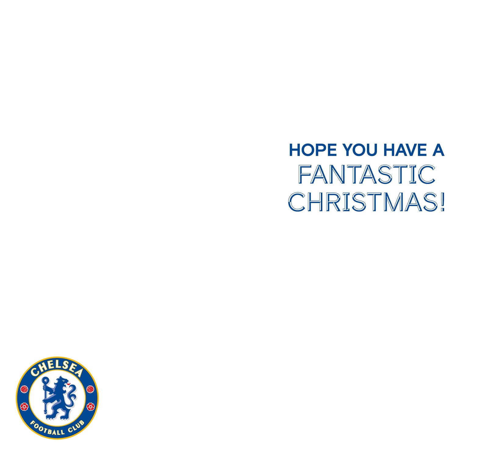 Chelsea FC Personalise Christmas Card With Sticker Sheet Official Product