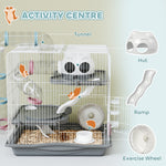 3-tier Hamster Cage, Gerbil Cage For Dwarf Hamsters, 45 X 30 X 45 Cm