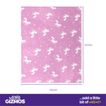Unicorn Glow In The Dark Blanket - Pink