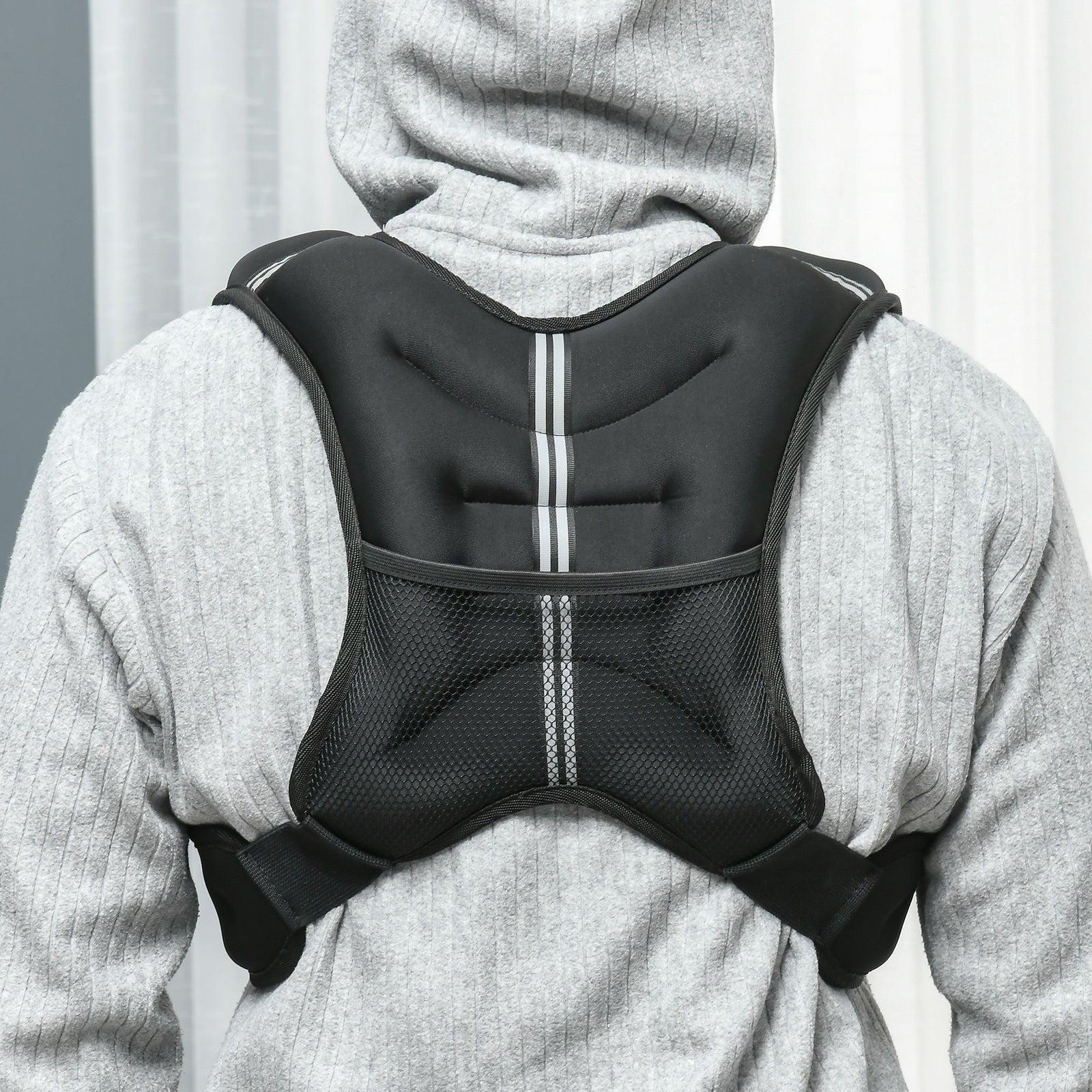 Weighted Vest With Adjustable Straps, Pocket | 5kg | Black