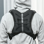 Weighted Vest With Adjustable Straps, Pocket | 10kg | Black