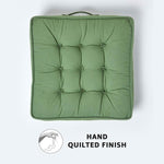 Cotton Armchair Booster Cushion | 50cm x 50cm | Forest Green