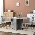 Mobile Drop Leaf Dining Table Folding Desk W/ Wheels Shelves