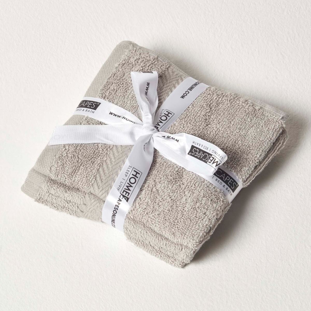 100% Combed Egyptian Cotton 500 Gsm Towels | Face Cloth (x4) | Light Grey