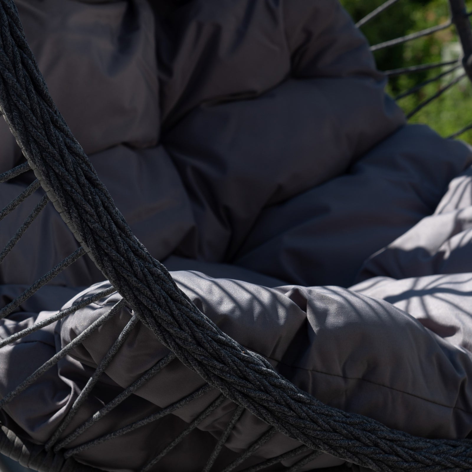 Lynton Garden Hanging Egg Chair | Dark Grey
