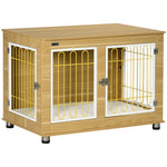 Dog Crate Table W/ Cushion, Double Door - Ak Color | Beige