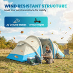Inflatable Tent 3000mm Waterproof For 4 Person | Sky Blue