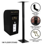 Post Box With Stand | Black