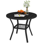 90 Cm Garden Dining Table, Round Garden Table W/parasol Hole