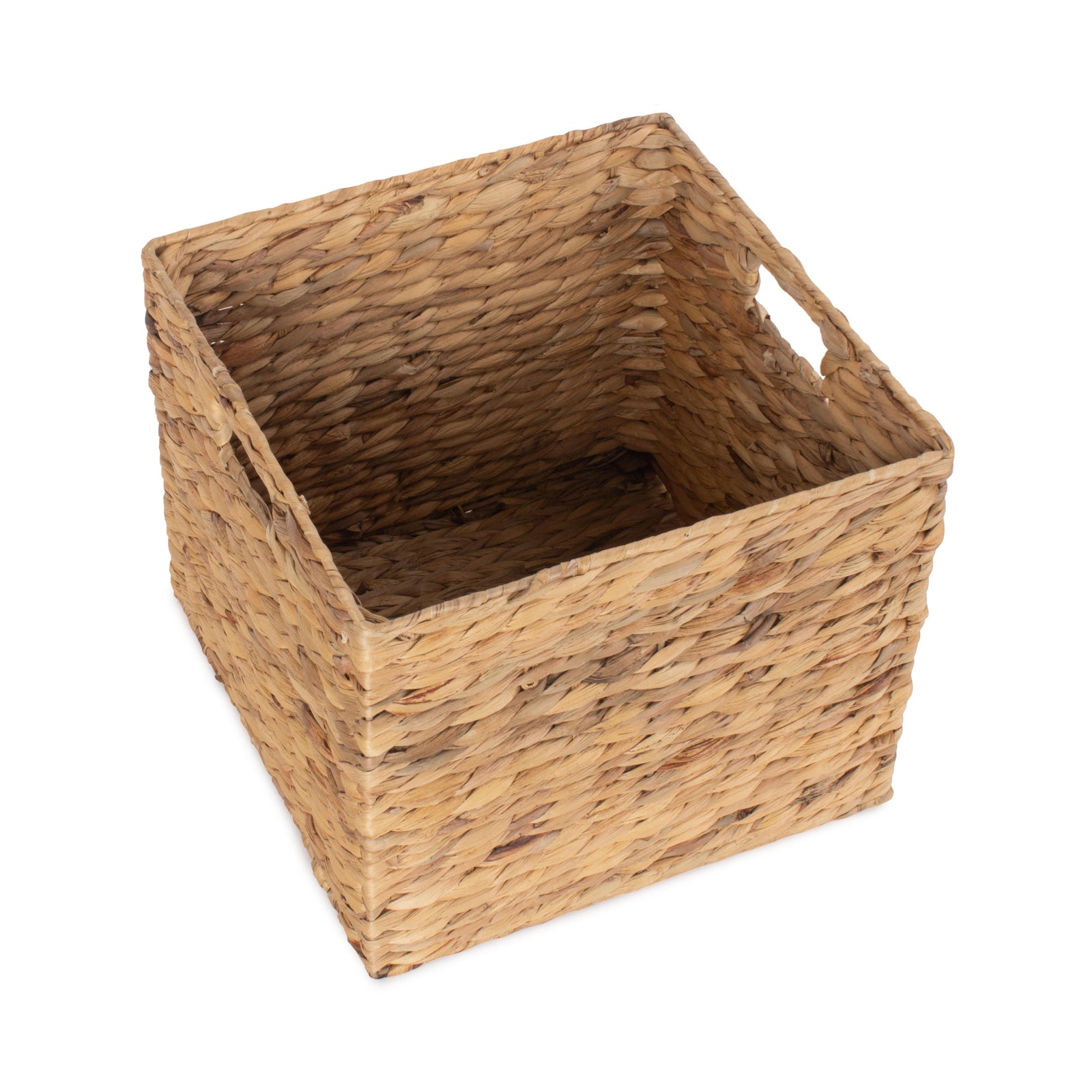 Water Hyacinth Square Storage Basket | Small | Brown