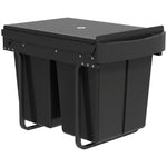 Kitchen Cupboard Bin With 40l Dual Compartment, Pull Out Bin | Black