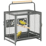 Parrot Cage, Travel Carry Pet Bird Cage Cockatiel W/ Metal Handle