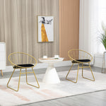 Metal Wire Dining Chairs With Cushion Back