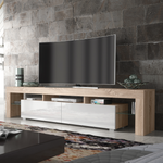 Nova Tv Unit 200cm With Led Lights | Natural Oak