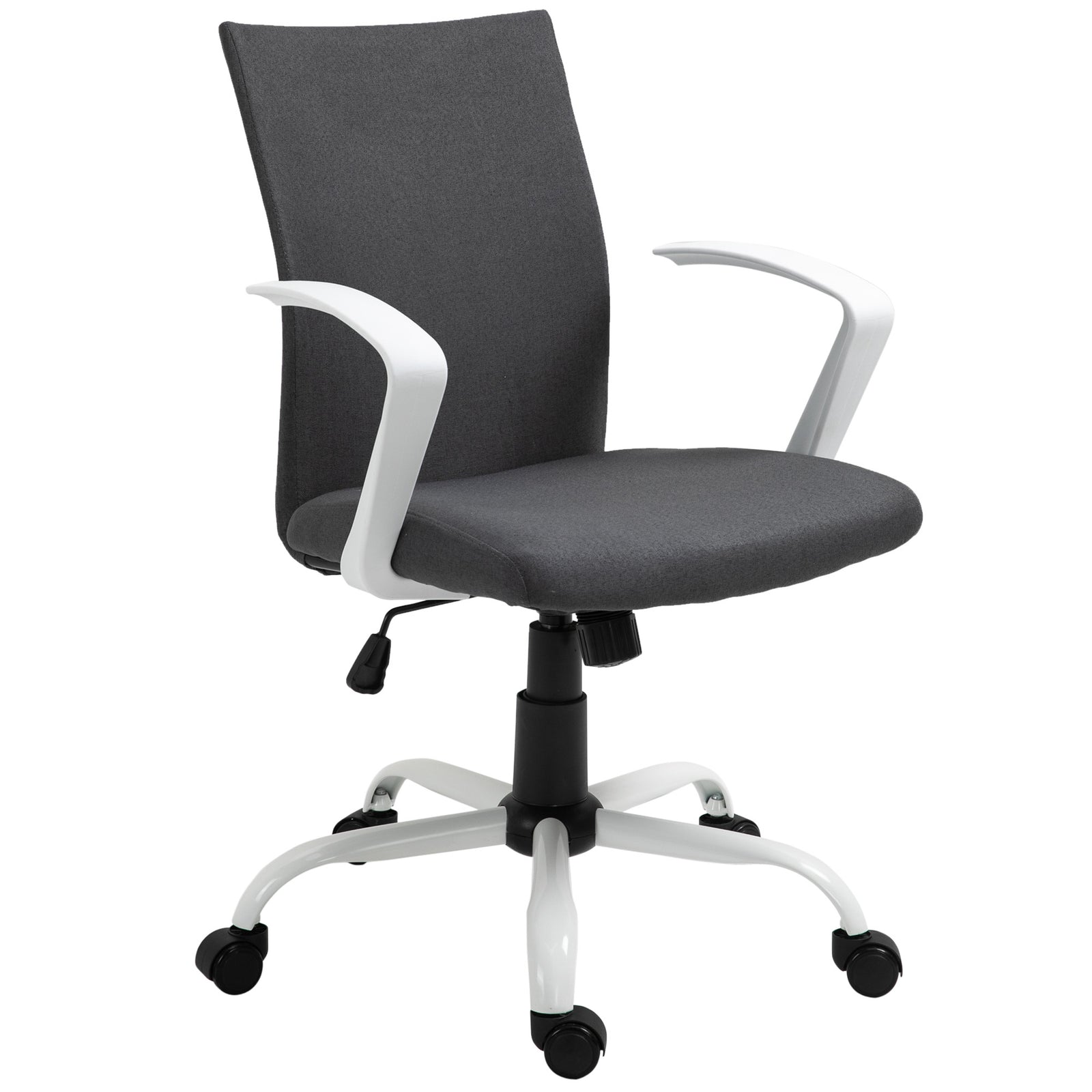 Linen Swivel Office Chair Task | Dark Gray