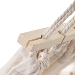 Living and Home Camping Hanging Canvas Hammock With Balance Spread Bar