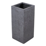 Rectangular Shaped Cement Planter Flower Pot With Drainage Holes | Small | Dark Grey