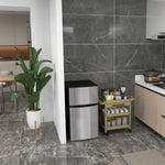 88l Small Fridge Freezer With 5-setting Thermostat, Inner Light | Silver