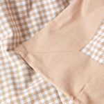 Cotton Gingham Check Throw | 150cm x 200cm | Beige
