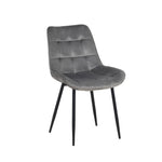 Erica Plush Velvet Comfort Dining Chairs - Set Of 4 | One Size | Grey