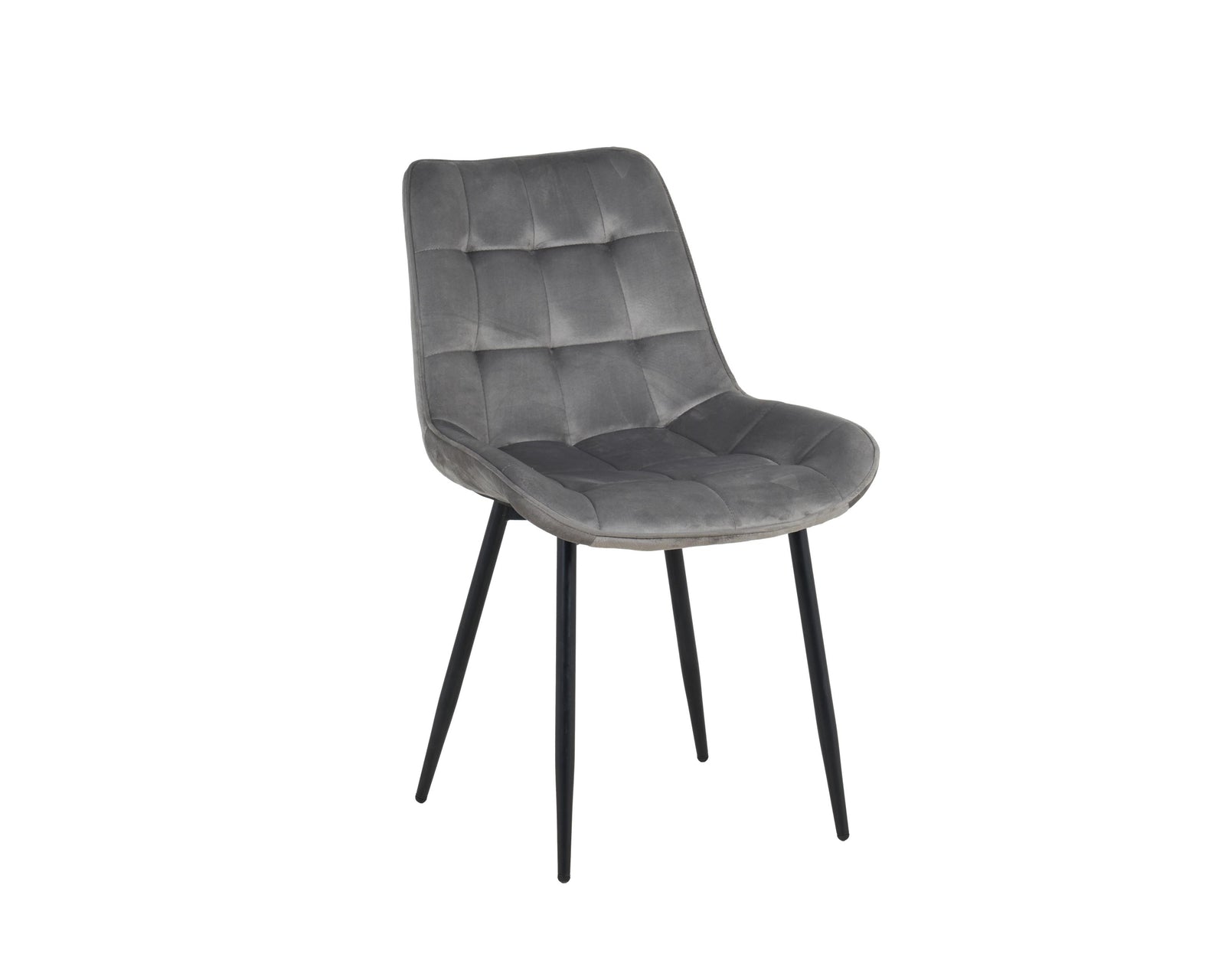 Erica Plush Velvet Comfort Dining Chairs - Set Of 4 | One Size | Grey