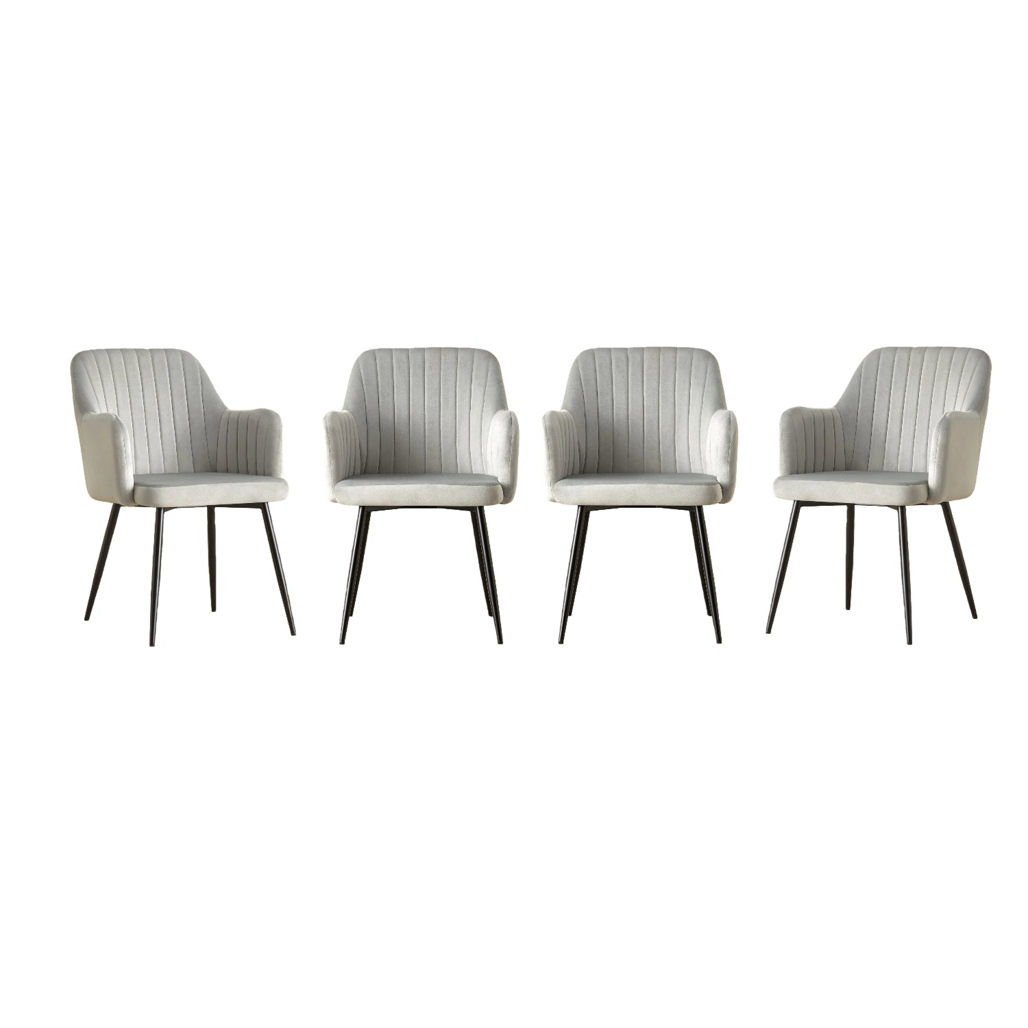 San Diego Marble Top Dining Table With Charlotte Velvet Chairs | Grey