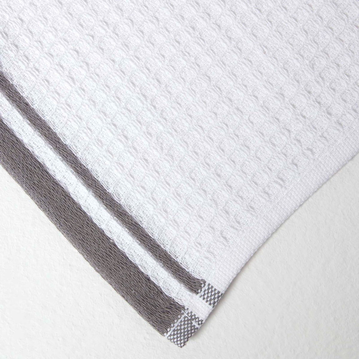 HOMESCAPES "cook" Waffle Cotton Tea Towels, Set Of 2
