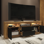 Shine Tv Unit 160cm With Led Lights | Oak