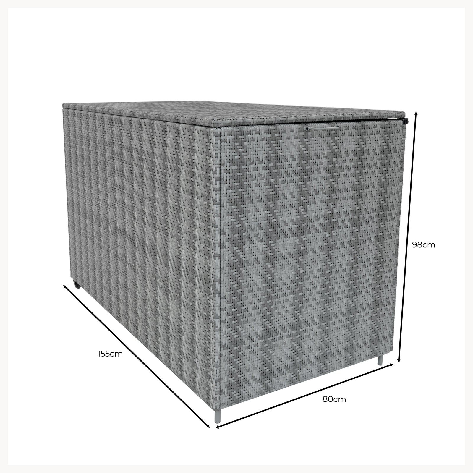 Rattan Cushion Storage Box 996l | Grey