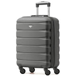 55x40x20cm Lightweight Luggage Hard Shell Cabin Suitcase 60+ Airlines Approved - Carry On Case - 4 Wheels | 55 x 40 x 20cm | Charcoal