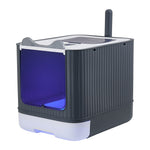 Fully Enclosed Drawer-style Cat Litter Box With Uv Sterilization Lamp