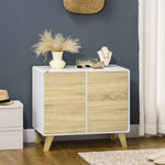 HOMCOM Modern Storage Cabinet With Push To Open Doors Adjustable