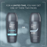 Men+care Roll On Classic Antiperspirant Deodorant 48h Protection, 3x50ml