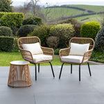Carbini 3 Piece Patio Bistro Set | One Size | Cream
