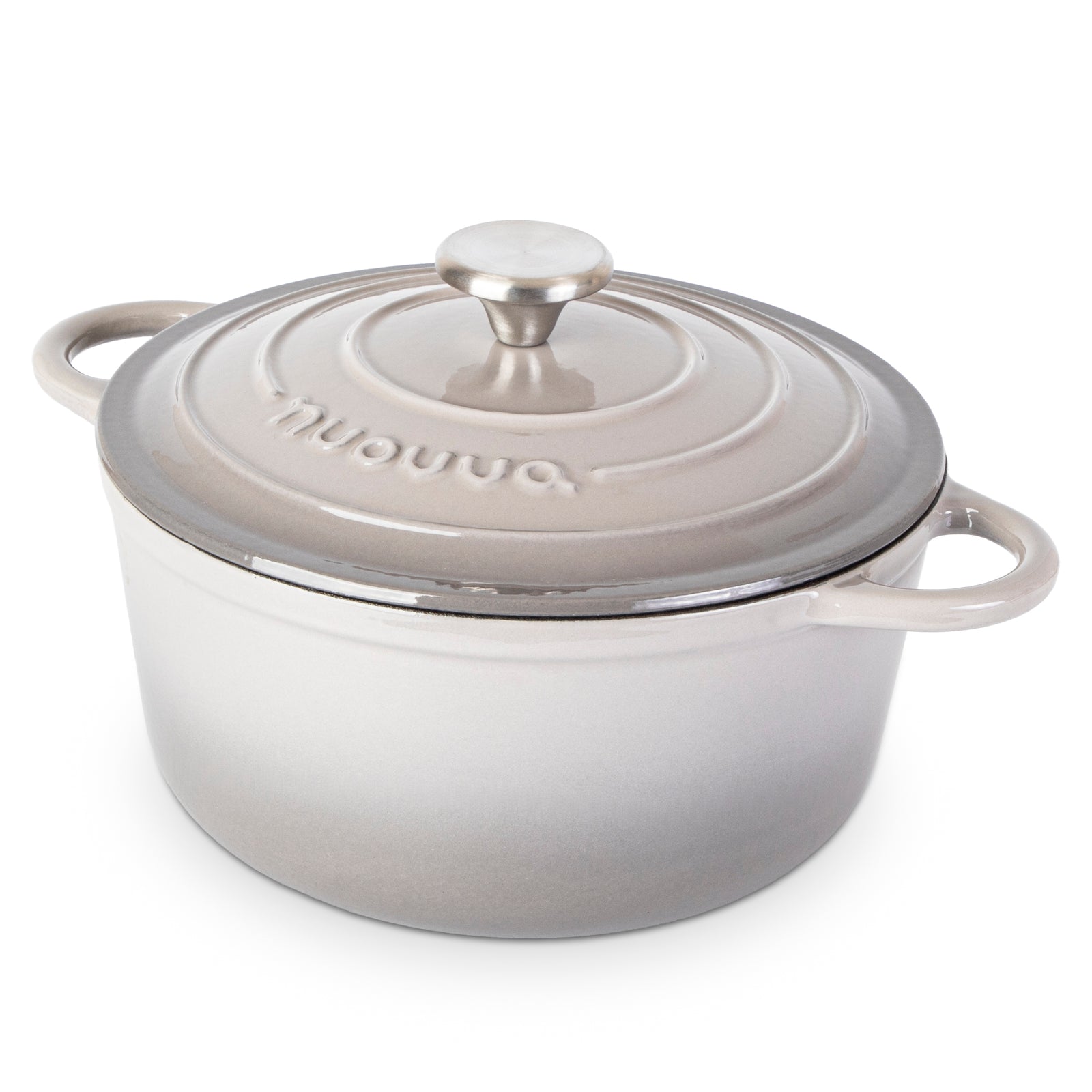 Cast Iron Dutch Oven With Lid Casserole - 24cm (4.7l) | Grey